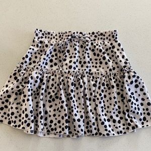 White and black polkadot skirt-Brand New